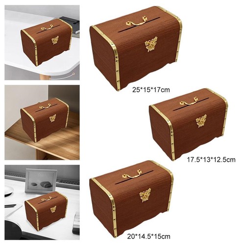 Wooden box organizer with - wooden,