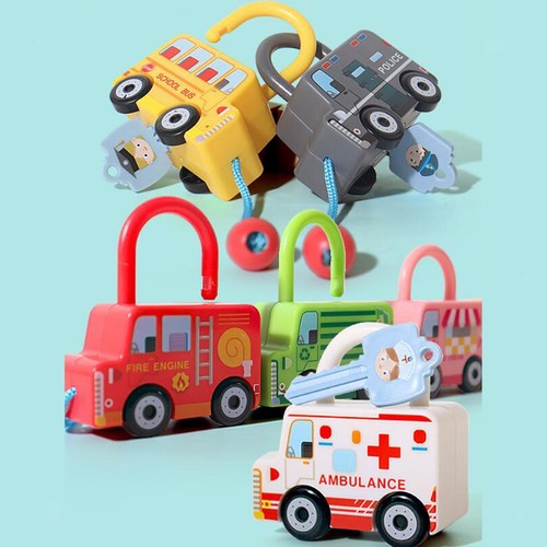 Kids learning locks and keys - learning,